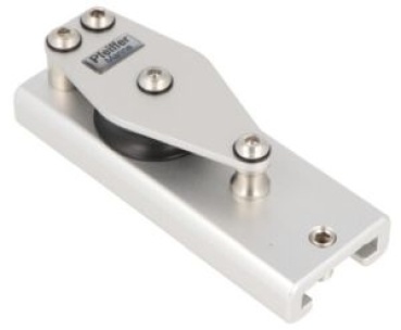 Endstück mit Umlenkrolle einfach, silber