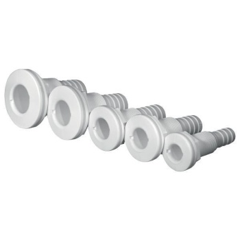 Trudesign Borddurchführung weiß mit Schlauchanschluss 1'' / 25mm