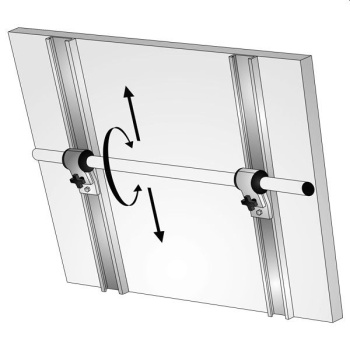 NOA Befestigungsprofile 10606 für Solarpanelhalter L=650mm mit NOA-Befestigung für Rohr D=25mm 2 Stück - Zusatzbild 2