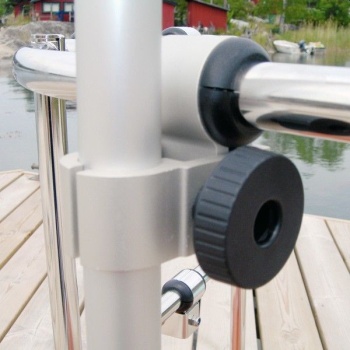 NOA drehbarer Solarpanelhalter Mast 10608 L=1800mm D=30mm Halterung B=600mm H=650mm mit NOA Rohrhalter 25mm - Zusatzbild 3