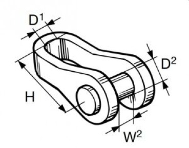 Seldén Toggle RFR 7/8'' Auge/Gabel mit Bolzen ø19mm