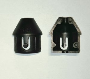 Toppkappenhälfte ø40 x 50mm für ø7mm, Schwarz