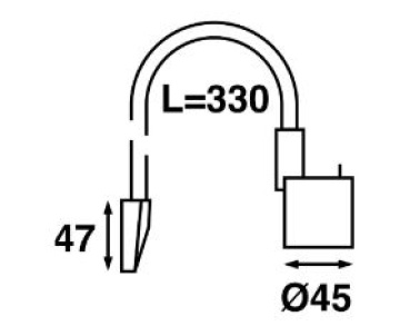 LED Kartentischleuchte Silber matt