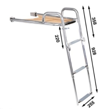 Bugplattform Comfort mit Leiter 3-stufig, 550x360x928 mm