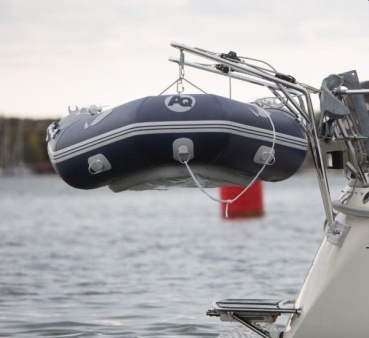 Batsystem zusammenfaltbarer Davit-Satz (2 Stück) Rohr D=32mm für für gerades Heck mit Hebetalje