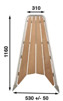 Bugplattform Classic Teak 1160x530 mm ±50 mm