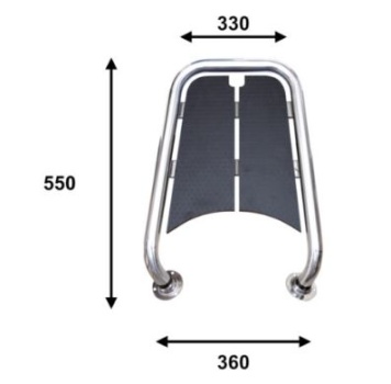 Bugplattform Blackline 550x360 mm, Rohr Ø32