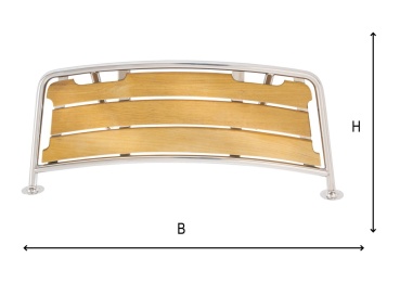 Heckplattform Serie 35, Teak, B=1550mm, H=410mm