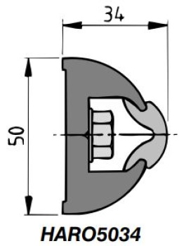 Vetus Scheuerleiste HARO5034 schwarz, ohne Keder - Zusatzbild 1