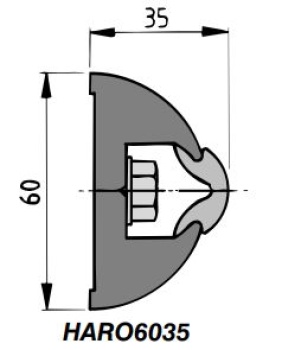 Vetus Scheuerleiste HARO6035L schwarz, ohne Keder - Zusatzbild 1