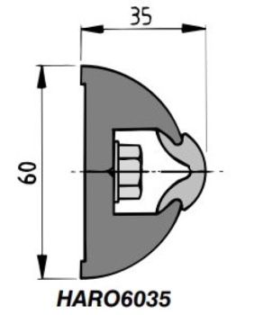 Vetus Scheuerleiste HARO weiß, ohne Keder - Zusatzbild 1
