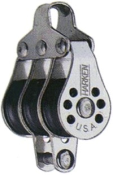 Harken 22mm Micro Dreifach-Block mit Hundsfott