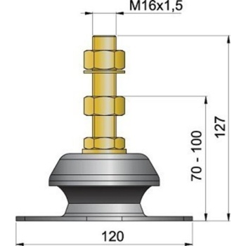 Vetus flexibles Motorlager Typ-K35 - Zusatzbild 1