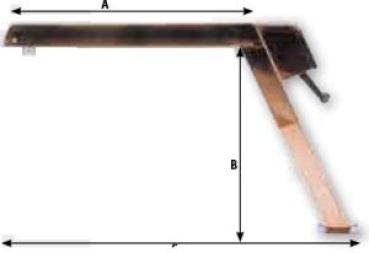 NIRO Davit mit teleskopischem Arm