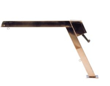 NIRO Davit mit Tau, Block und Winsch, feste Version, 120 x 200 mm