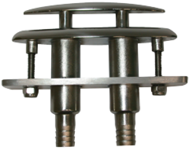 NIRO Versenkbare Klampe, (Komplett mit Kunststoff Adap 124mm