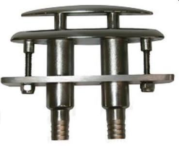 NIRO Versenkbare Klampe, (Komplett mit Kunststoff Adap