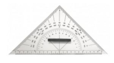 Kursdreieck aus Plexiglas 250mm