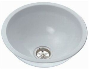 NIRO Waschbecke, rund, Außenmaß Ø330mm, Tiefe 150mm