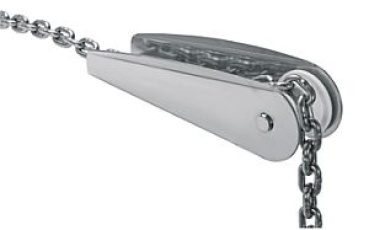NIRO Ankerbugrolle, A=200mm, B=50mm, C=65mm (festes Modell bis 7,5 kg)
