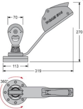 Swivelarm mit CAM814