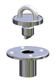 Antal NIRO Screwed Deck Eye, für Blöcke Serie OPF-70