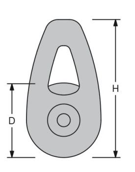 Antal Aluminium High Load Blöcke, Leine Ø14-16mm, D=70m
