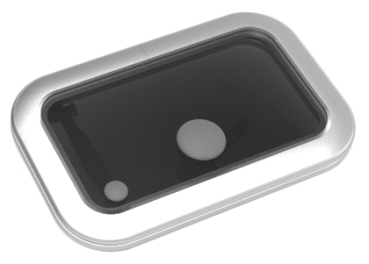 Goïot Aluminium Luken Modell Opal 20, Satin, Abm. 401x2