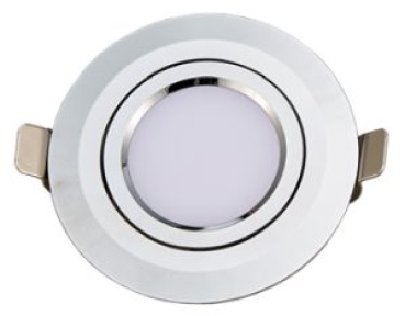 LED-Deckenleuchte verchromtes Aluminium, mattierte Linse Ø93 mm