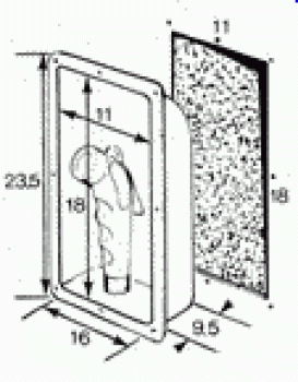 Kunststoff Einbaukasten  235x160mm