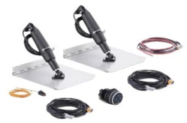 Seastar Trimmklappensystem-Satz Schlag 5.7cm Aktuator 25cm Eckmontageplatten 12"X9"