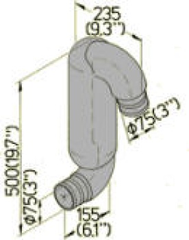Vetus Schwanenhals LT 75 Ø75mm