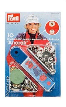 Druckknöpfe Ø 15mm, Messing vernickelt