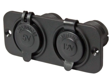 2 Fach Adapter schwarz