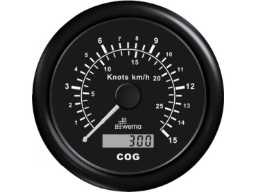 GPS Tachometer Wema 15 Knoten schwarz