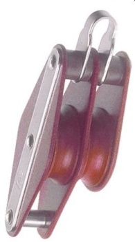 Blöcke 2-scheibig mit Bügel und Hundsfott 43mm