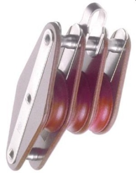 Blöcke 3-scheibig mit Bügel und Hundsfott 50mm