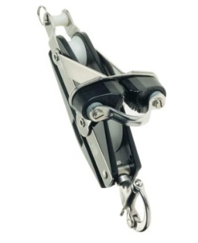 Violinblock mit Schnappschäkel, HF und Klemme 59 + 30 mm