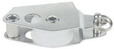 Edelstahl-Einzelblock mit Klemme und Hundsfott