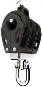 Lewmar® Synchro Control Dreifachblock 3-scheibig mit Hundsfott