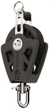 Lewmar® Synchro Einfachblock 1-scheibig mit Hundsfott, 60mm