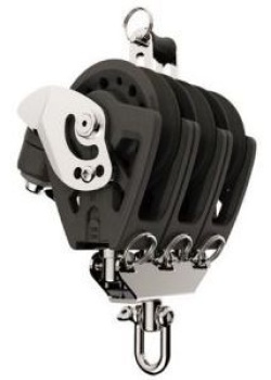 Lewmar® Synchro Control Dreifachblock 3-scheibig mit Hundsfott und Klemme, 60mm