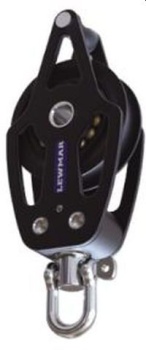Lewmar® HTX Einfachblock 1-scheibig mit Hundsfott