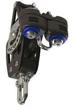 Lewmar® HTX Einfachblock 1-scheibig mit Hundsfott und Klemme