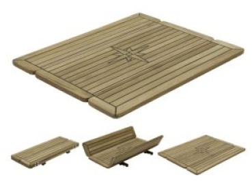 TEAK TABLE TOP 68 x 80CM