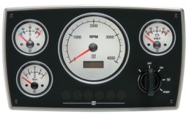 Vetus Instrumentenpanel 12 V 0-4000 RPMAluminium, weiße