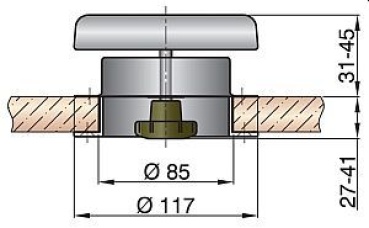 Vetus Pilzlüfter PORTOS1, AISI 316