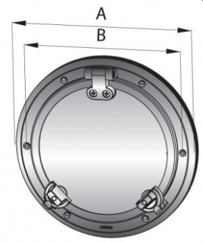 Bullauge Typ PWS, 10 mm-Acrylscheibe (Ø 260 mm)