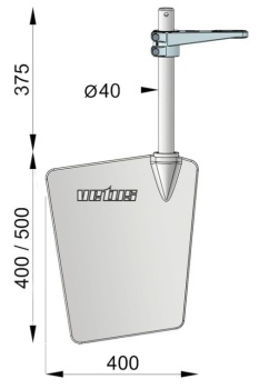 Diese VETUS Ruder, höhe: 400mm