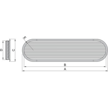 Vetus Lamellengitter Belüfter SSVL090